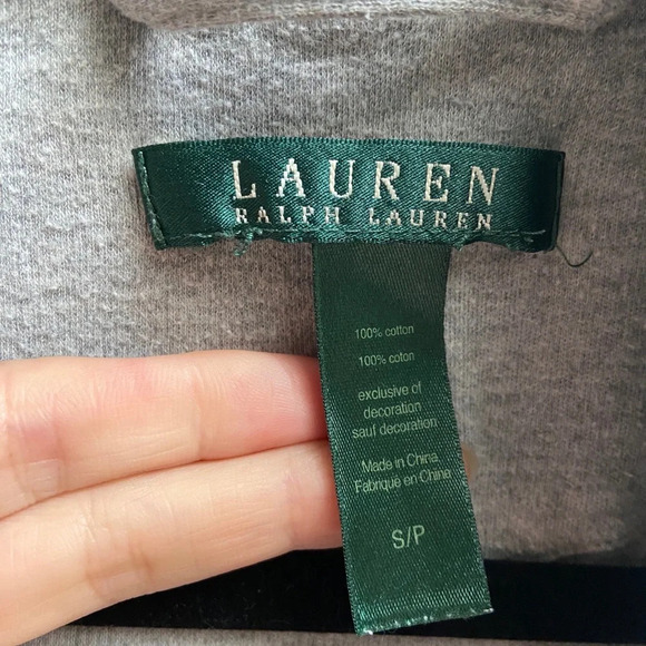 Lauren Ralph Lauren Essentials Short Shawl Collar Belted Robe Sz  S - Picture 9 of 11